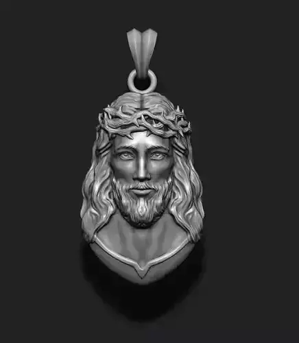 Jesus pendant v4 3D print model