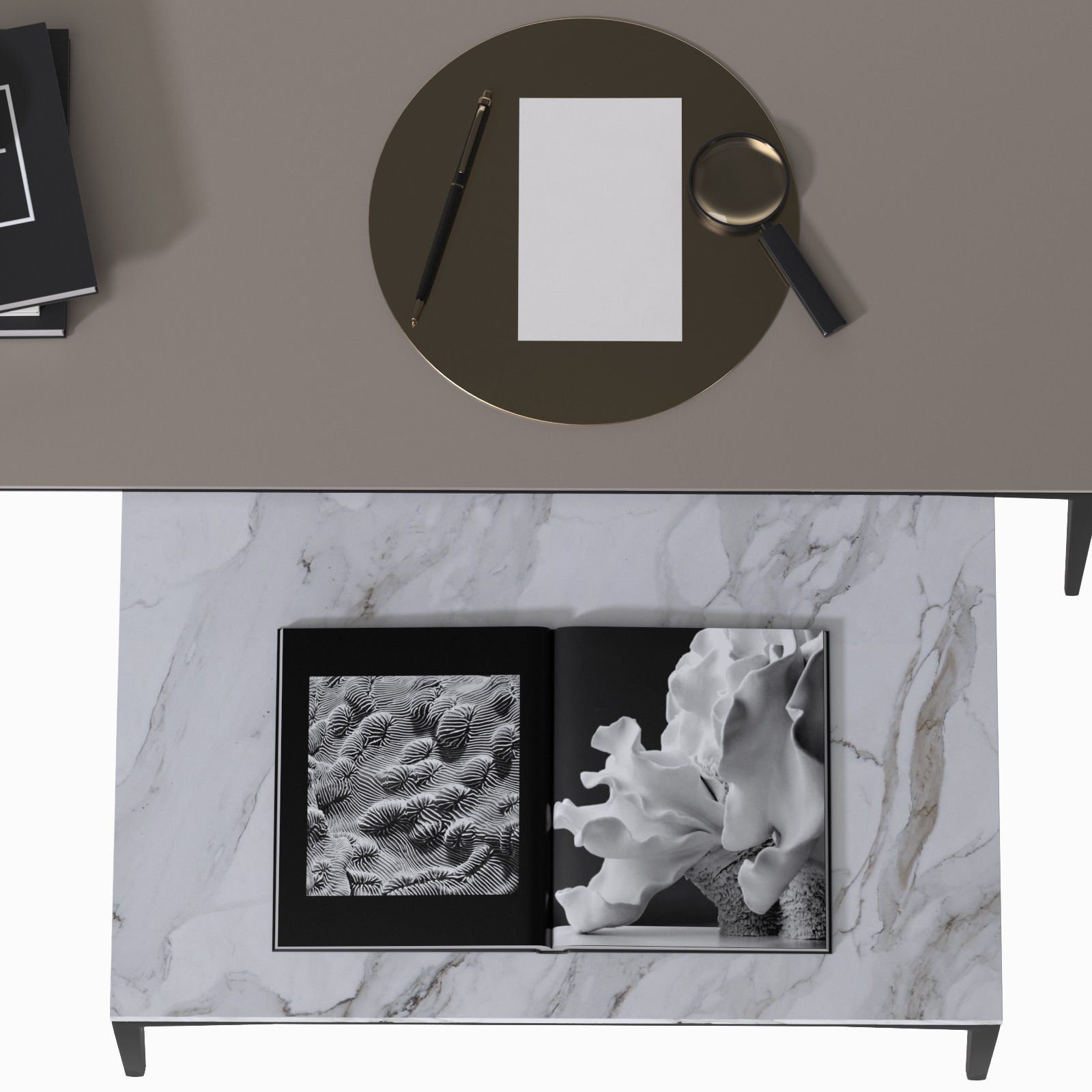 Coffee table Tray  3D model_2