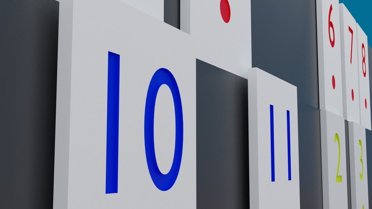 Remi game Low-poly 3D model_2