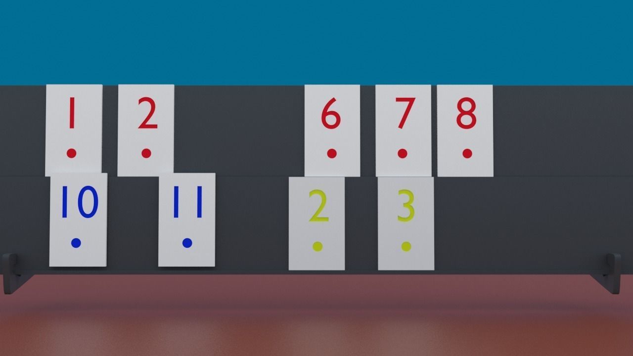 Remi game Low-poly 3D model_1