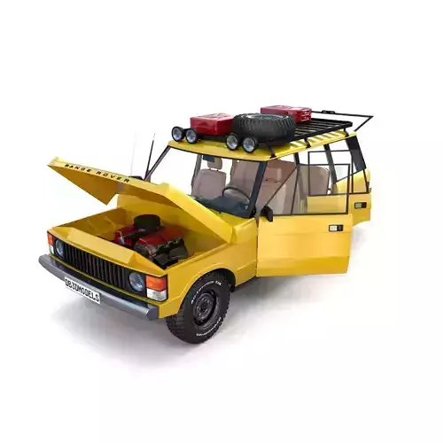 Range Rover Classic with chassis and interior v2 3D model