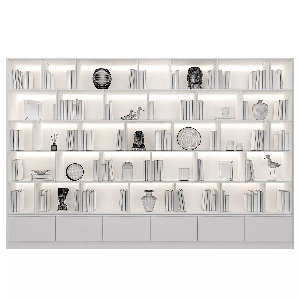 Bookcase 01 3D model Texture