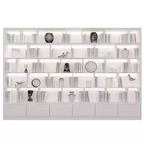 Bookcase 01 3D model