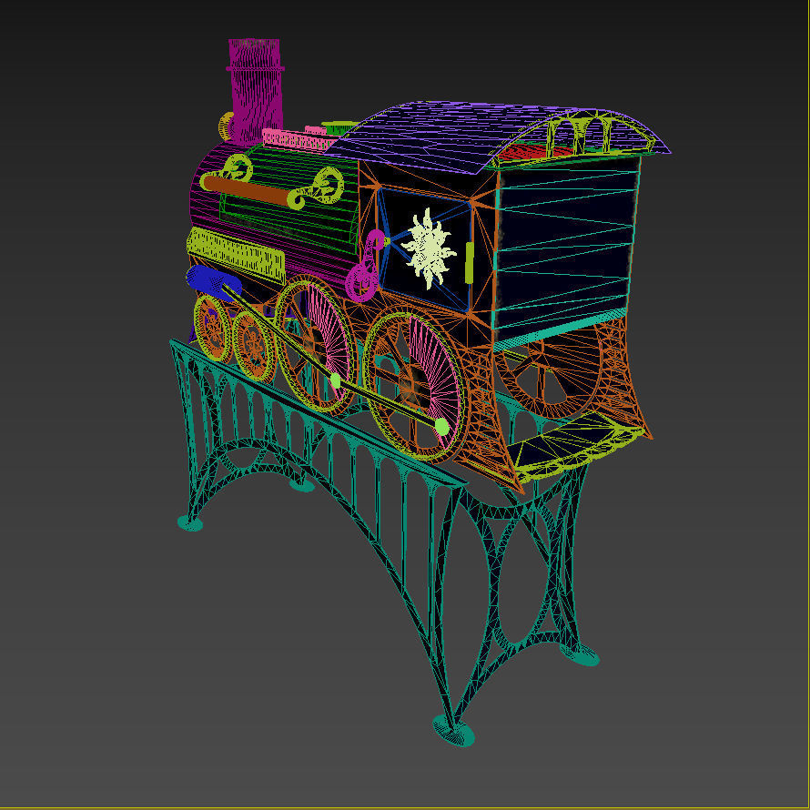 Stove train 3D model_9