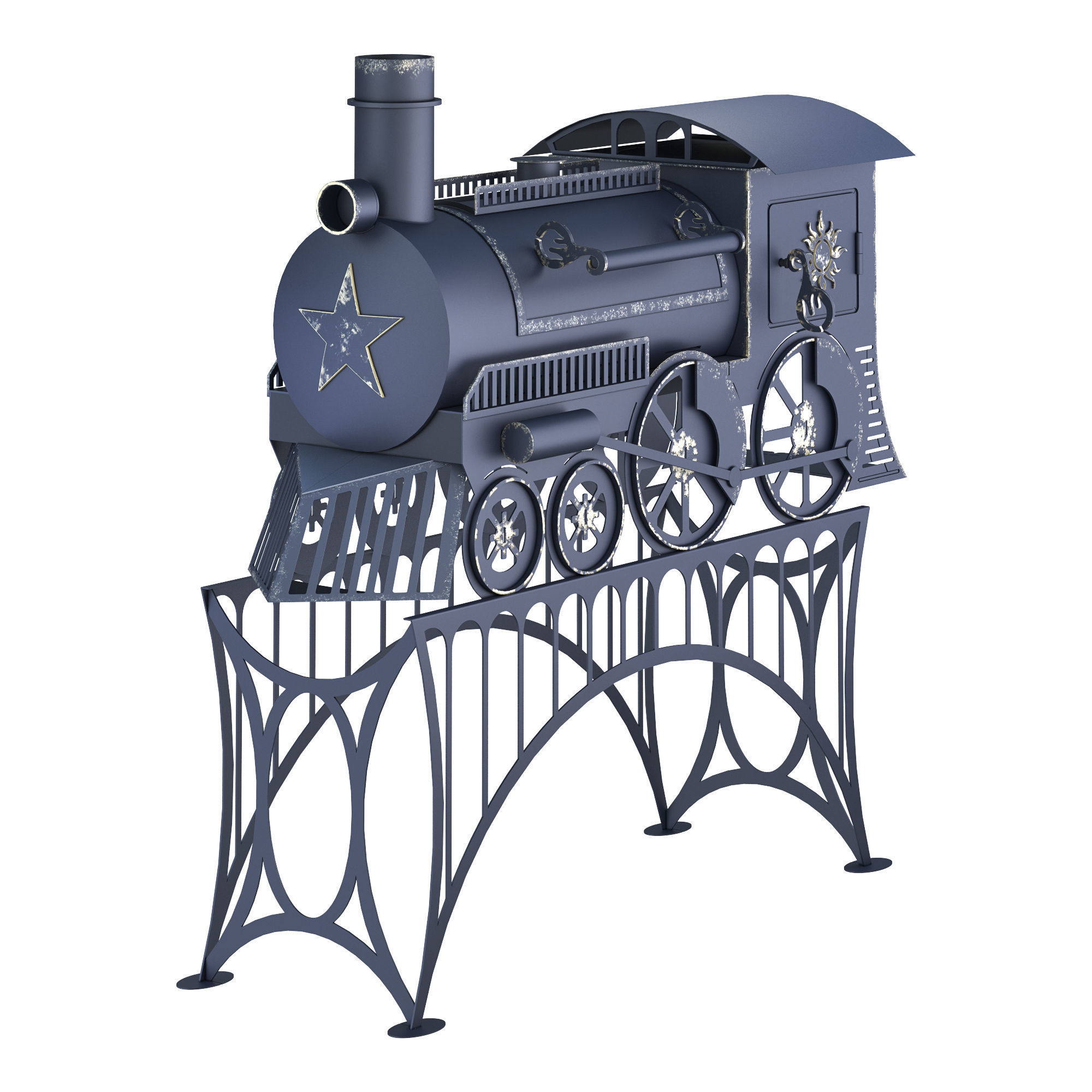 Stove train 3D model_1