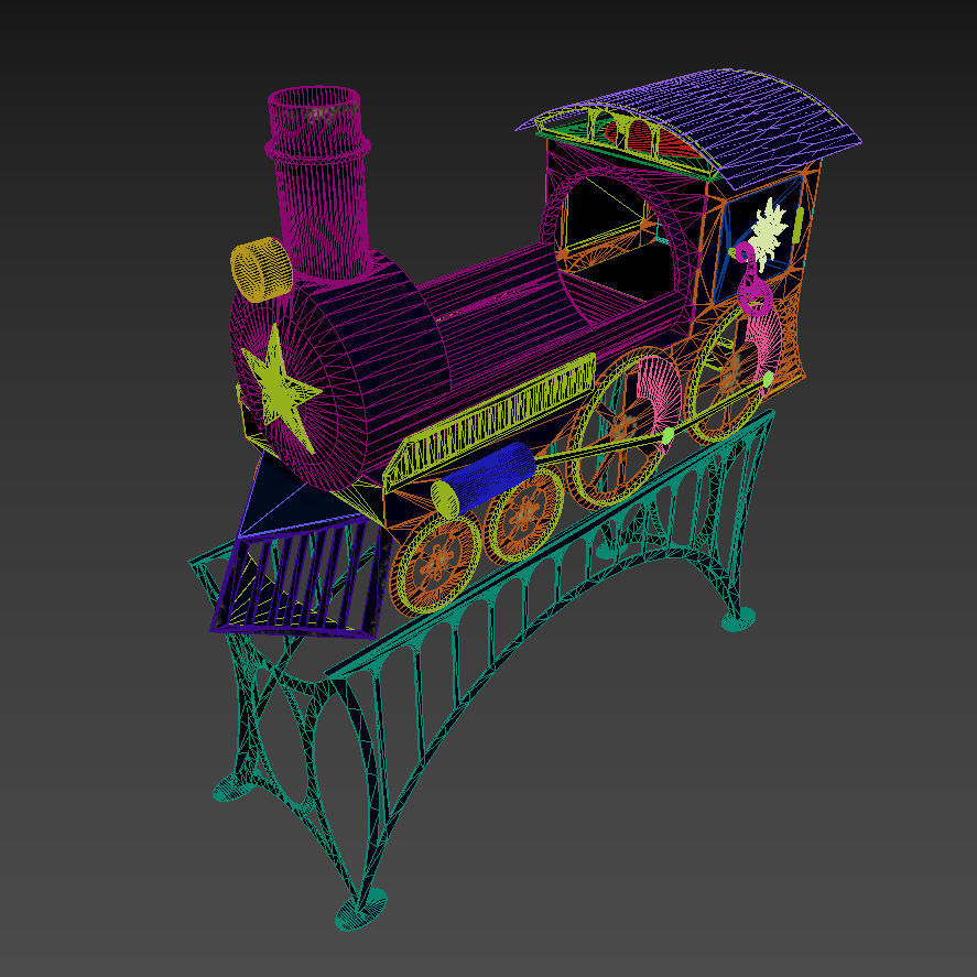 Stove train 3D model_8