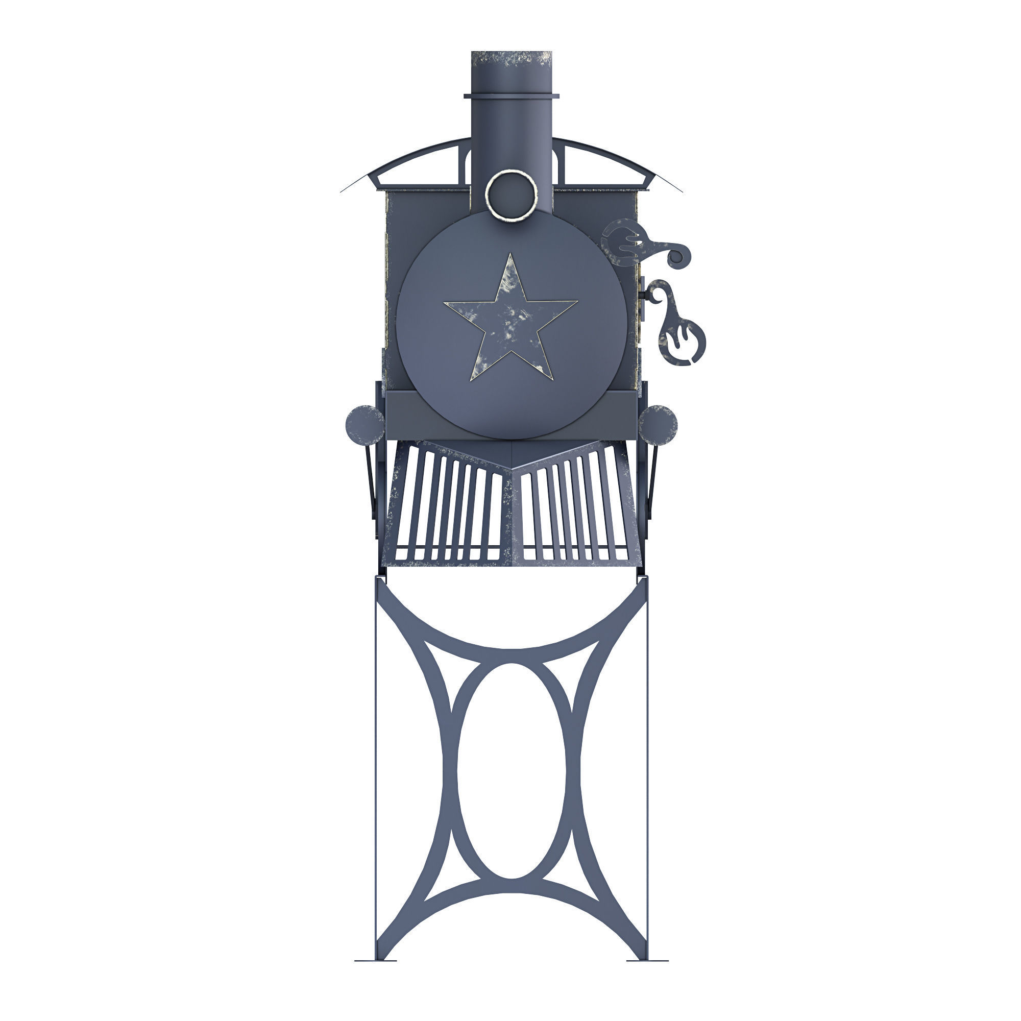 Stove train 3D model_5