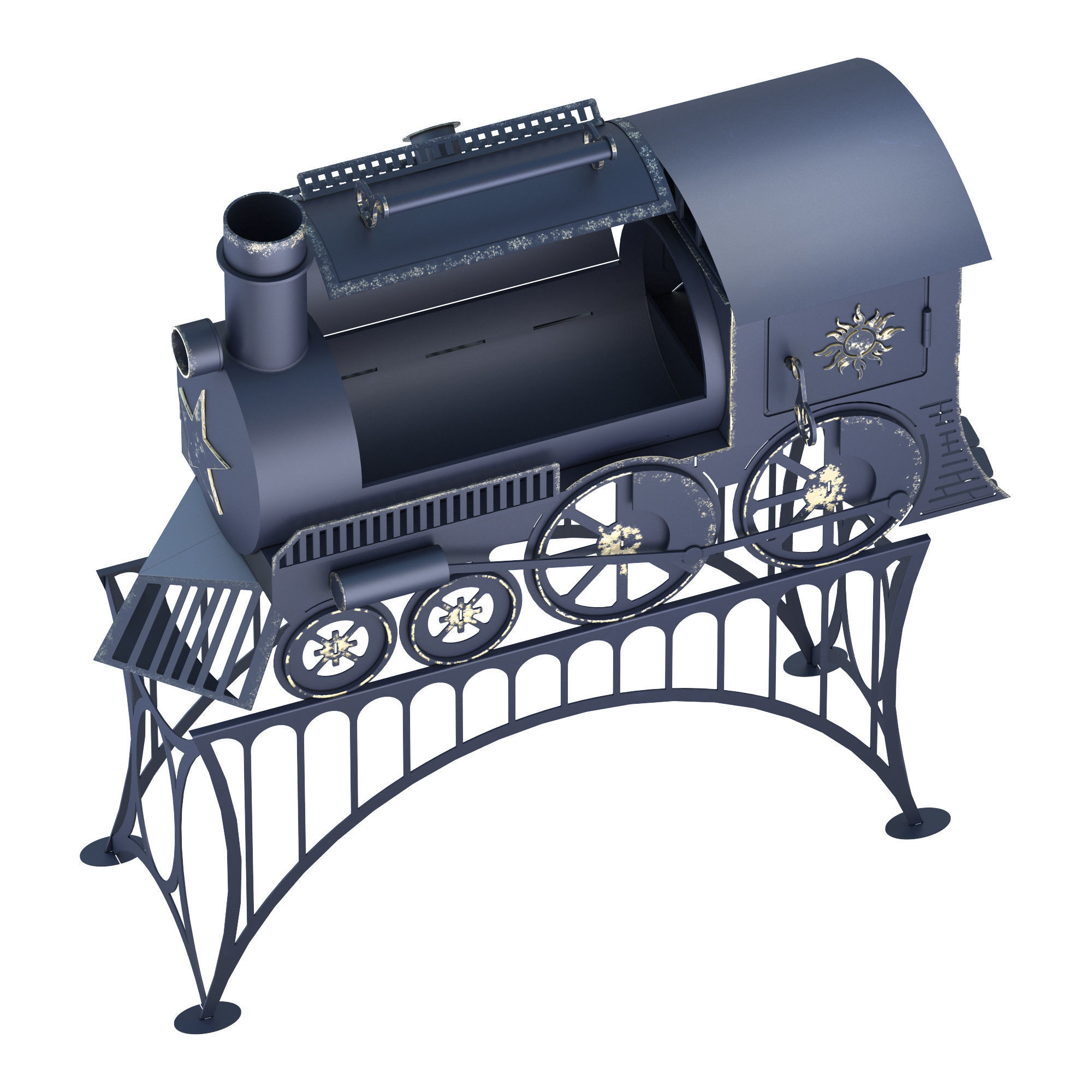 Stove train 3D model_6