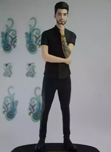 tattoo Man style model several pieces 3D print model