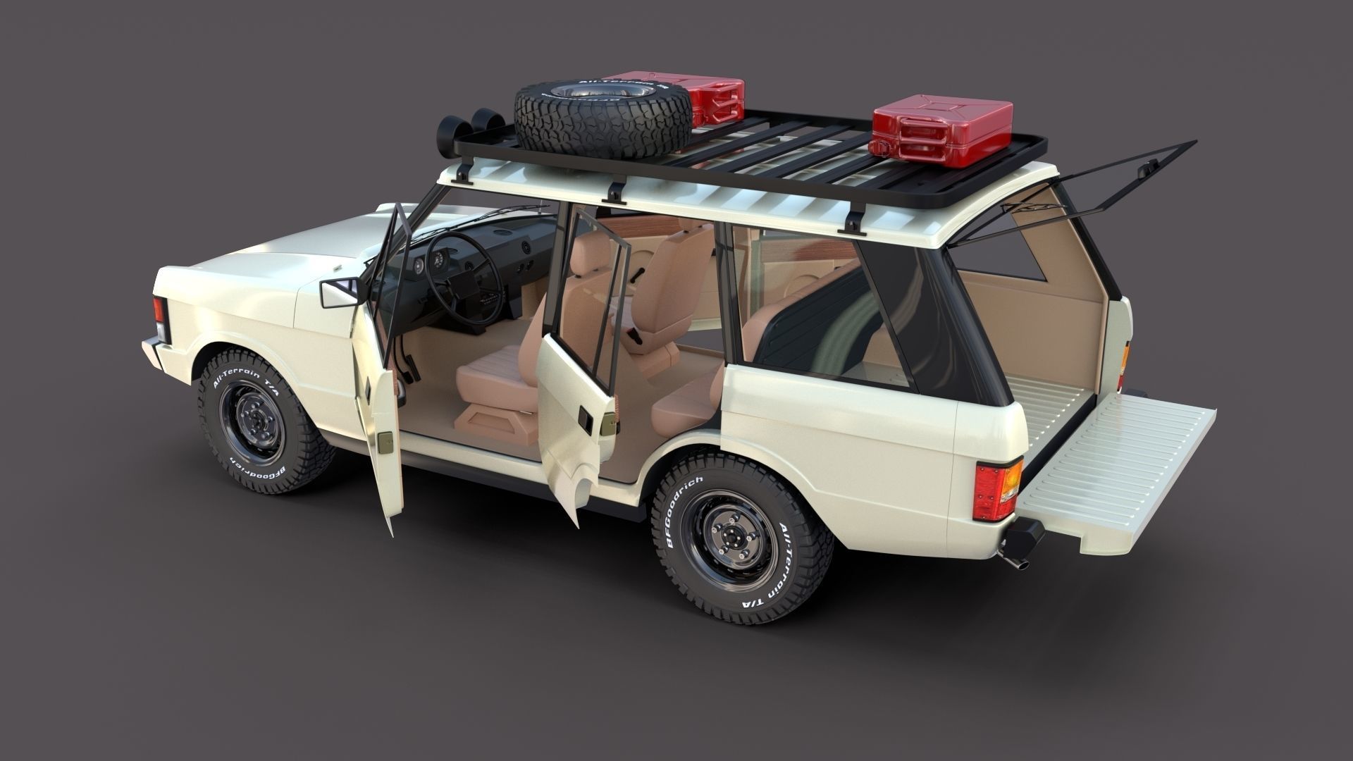 Range Rover Classic with interior v1 3D model_15
