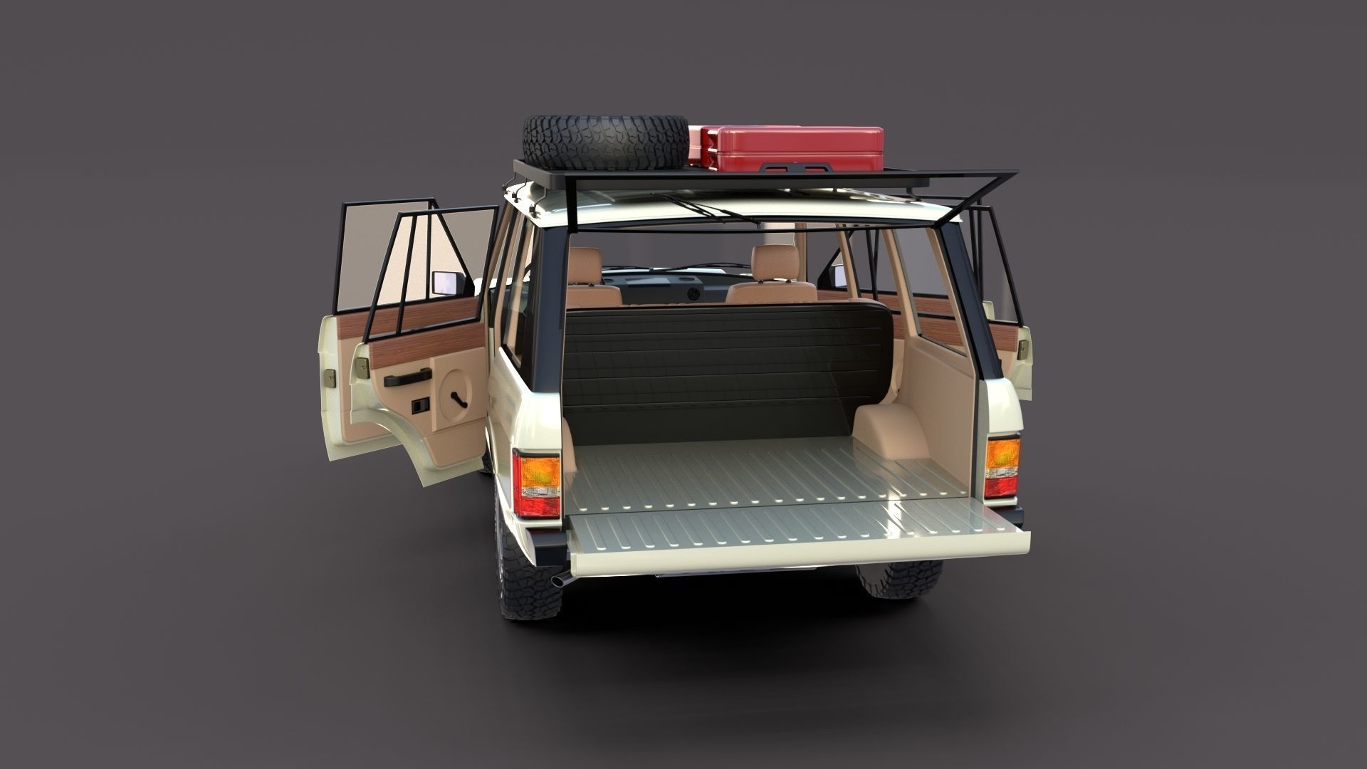 Range Rover Classic with interior v1 3D model_12