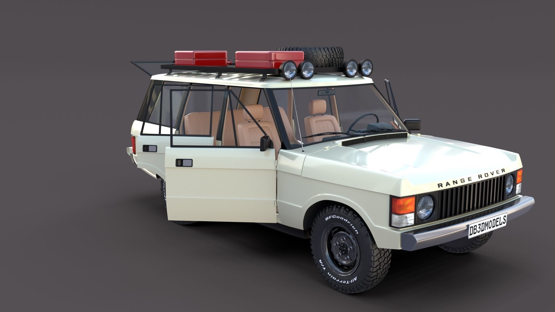 Range Rover Classic with interior v1 3D model_14