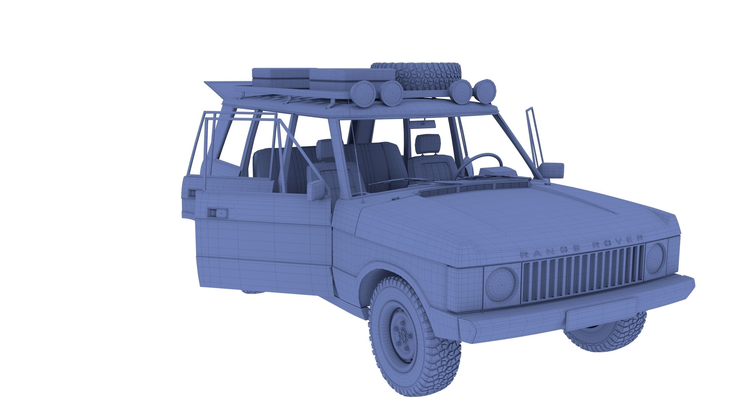 Range Rover Classic with interior v1 3D model_25