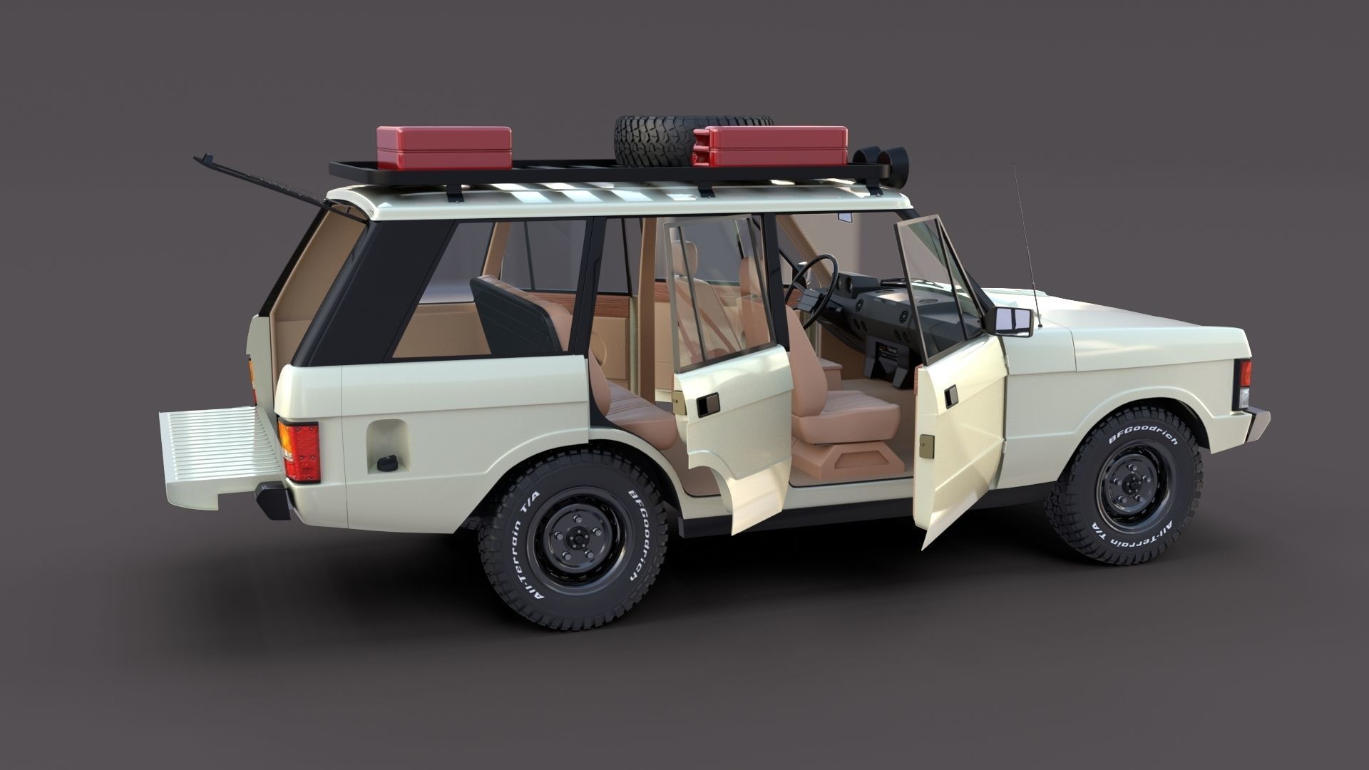 Range Rover Classic with interior v1 3D model_13