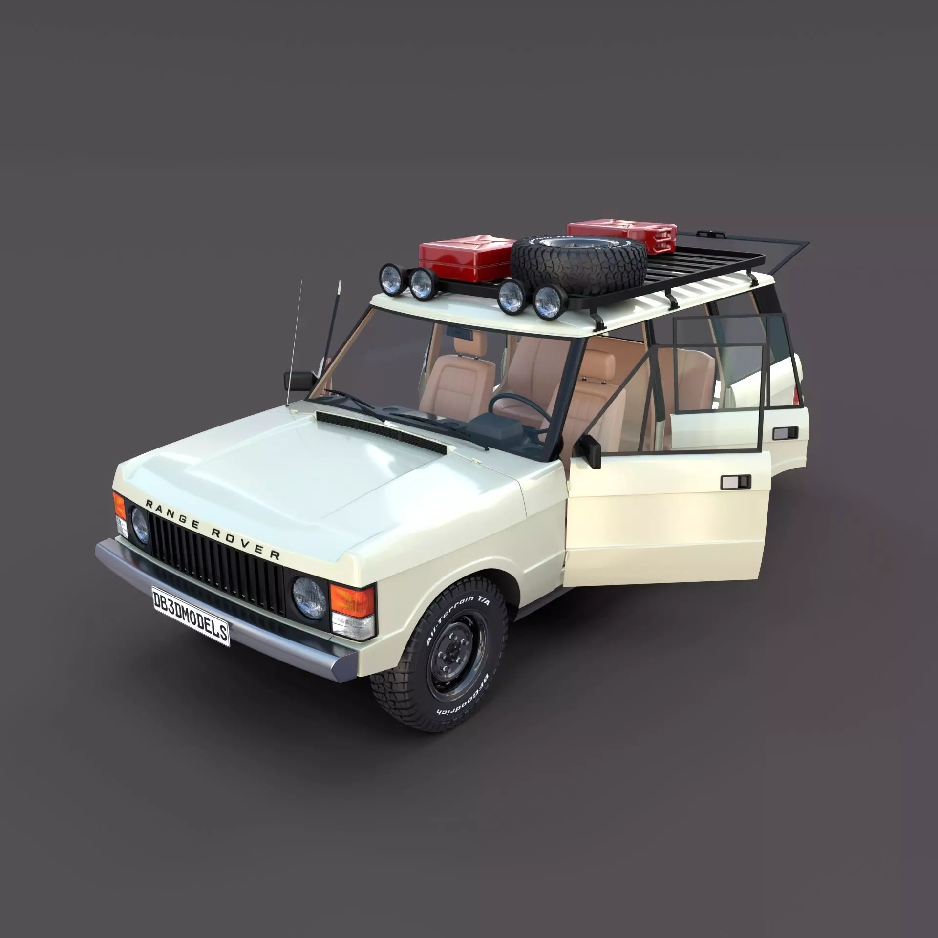 Range Rover Classic with interior v1 3D model_0