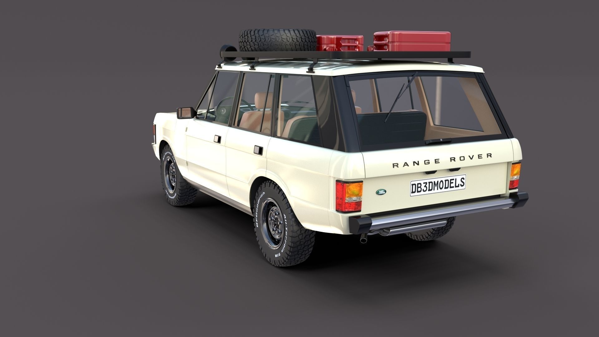 Range Rover Classic with interior v1 3D model_4