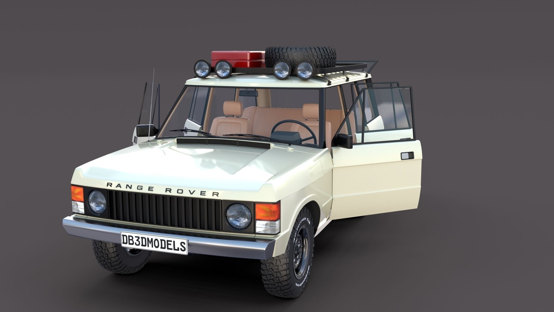 Range Rover Classic with interior v1 3D model_11