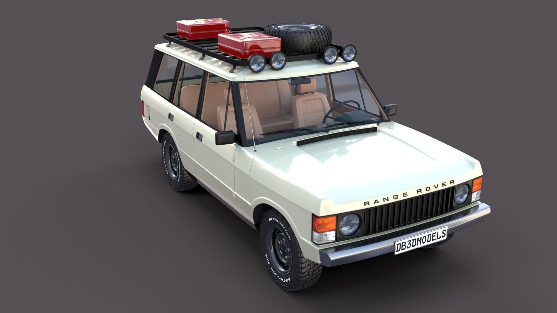 Range Rover Classic with interior v1 3D model_7
