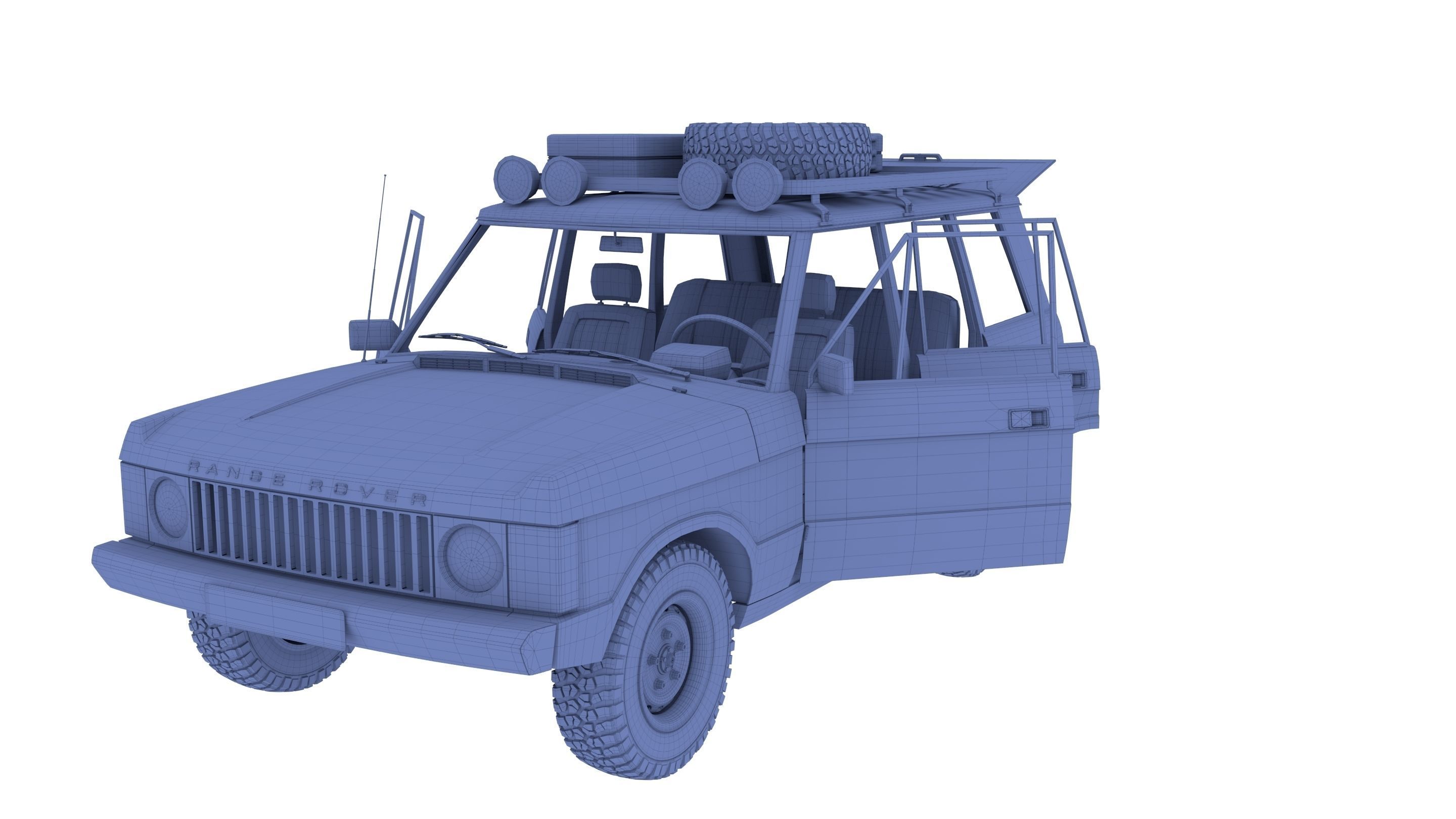 Range Rover Classic with interior v1 3D model_22