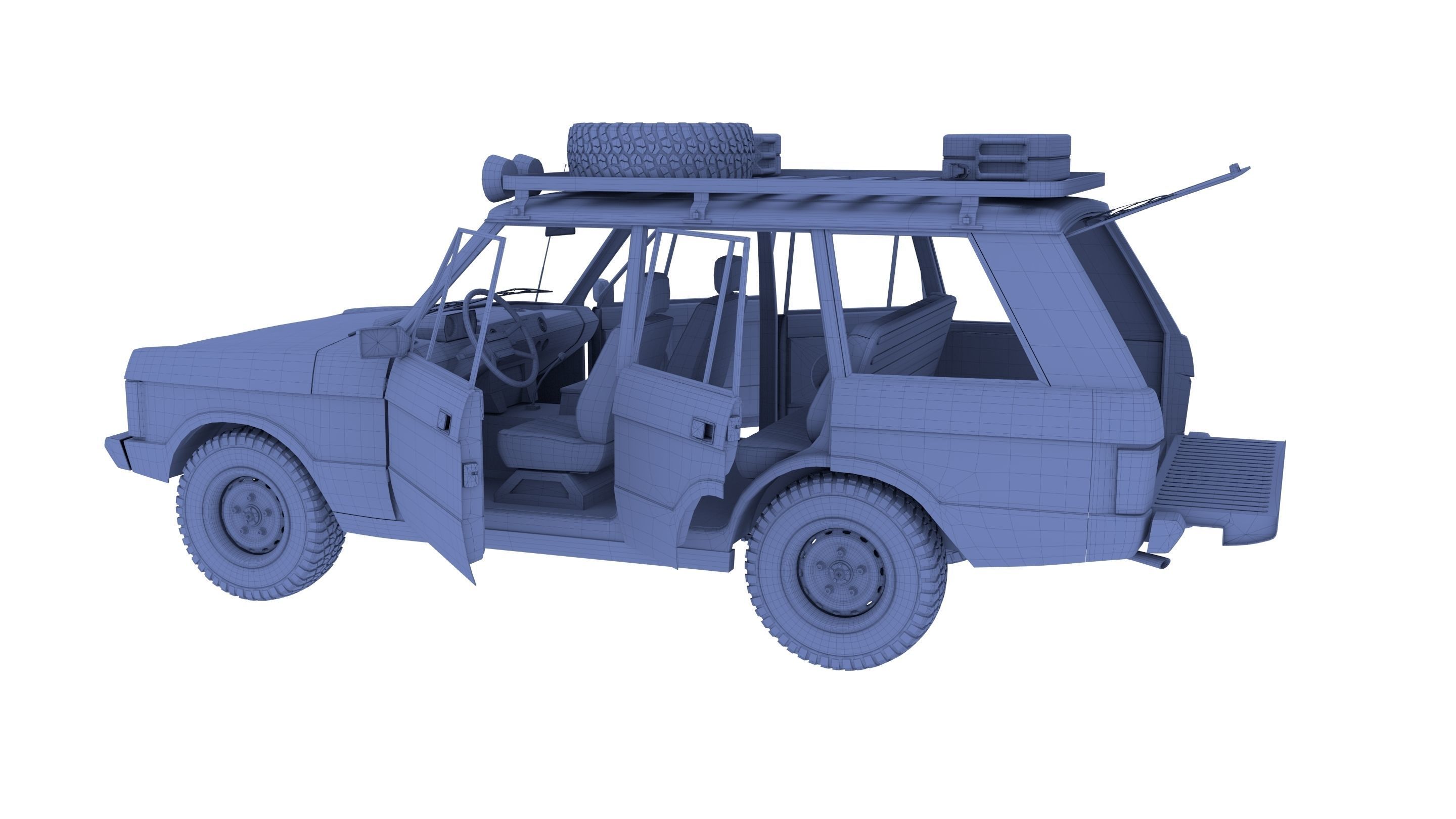 Range Rover Classic with interior v1 3D model_23