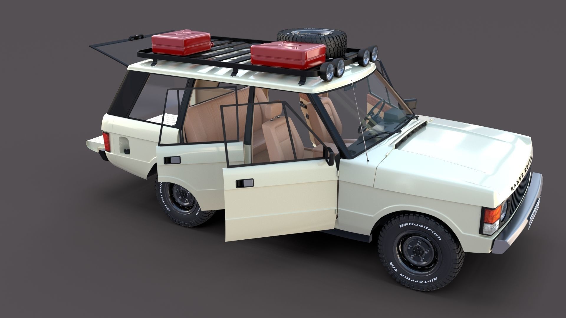 Range Rover Classic with interior v1 3D model_17