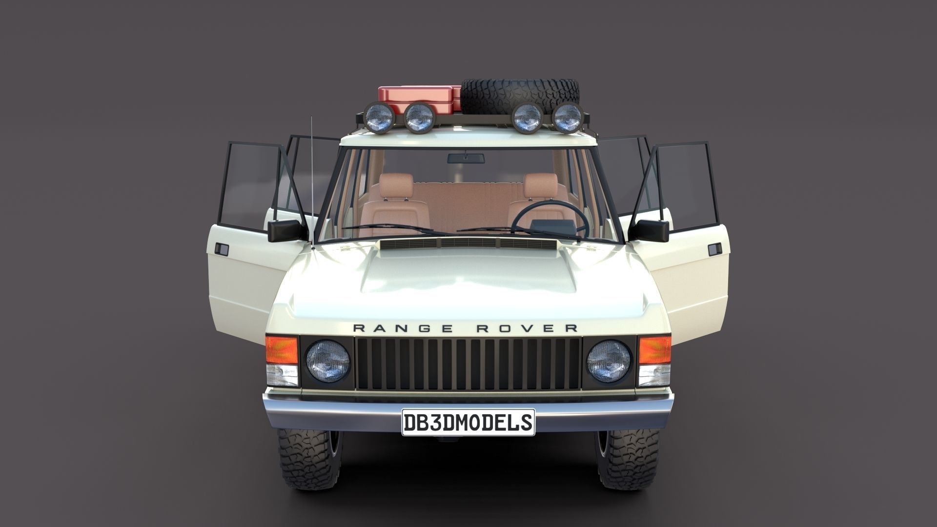 Range Rover Classic with interior v1 3D model_10