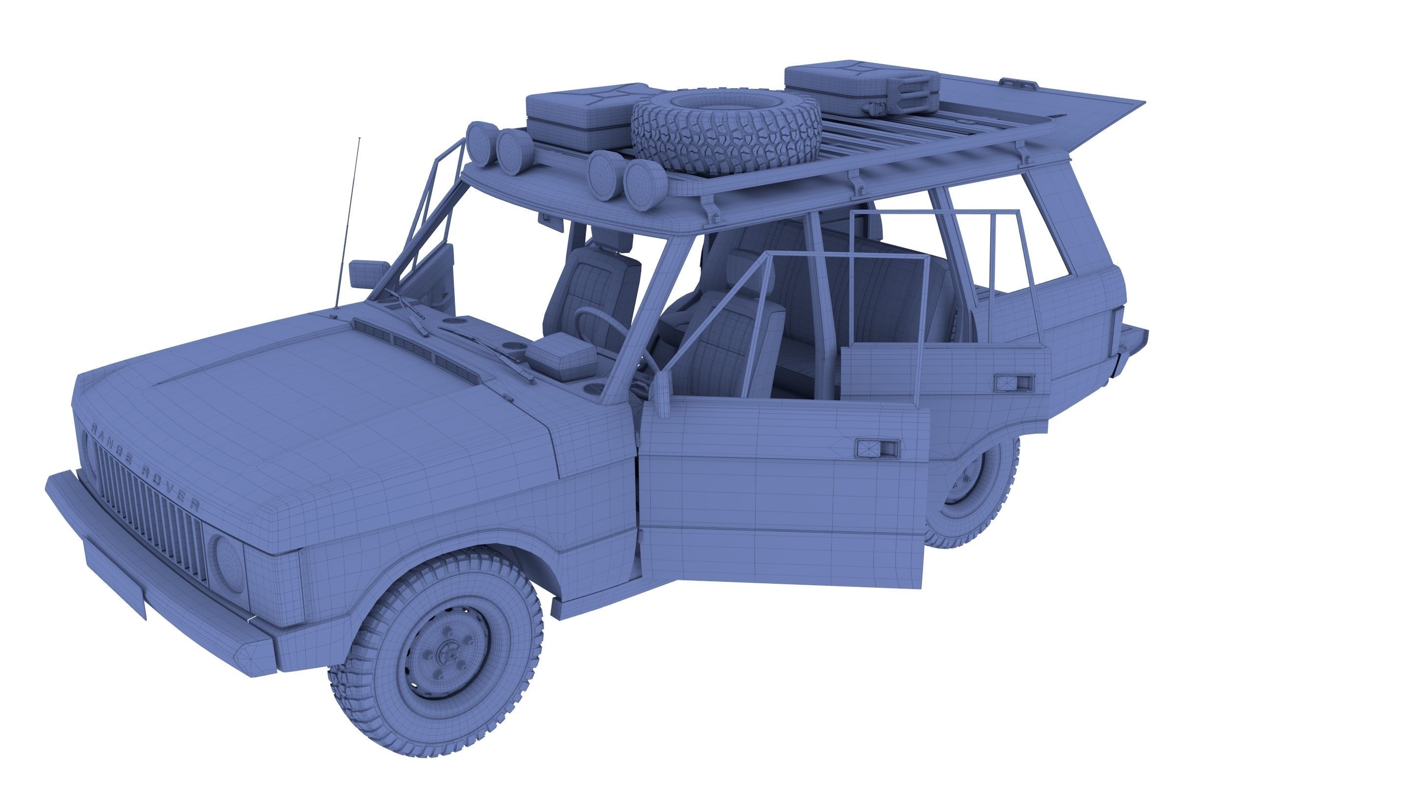 Range Rover Classic with interior v1 3D model_26