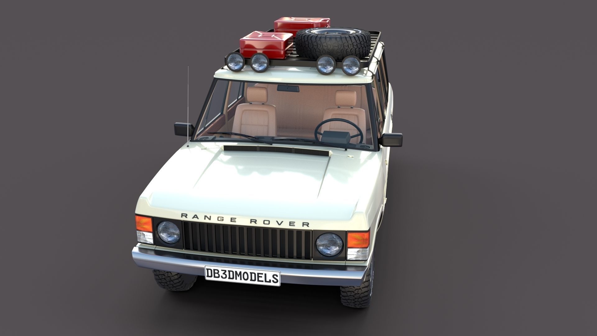 Range Rover Classic with interior v1 3D model_5