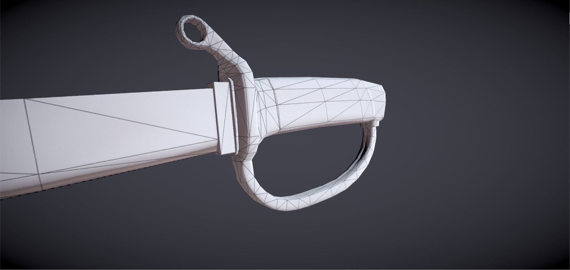 Sabre three swords Low-poly 3D model_8