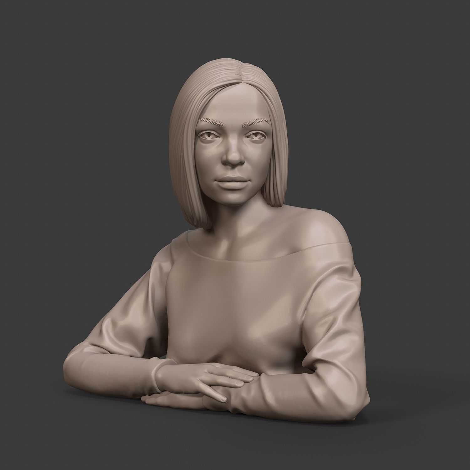 Girl W 3D print model 3D print model_12