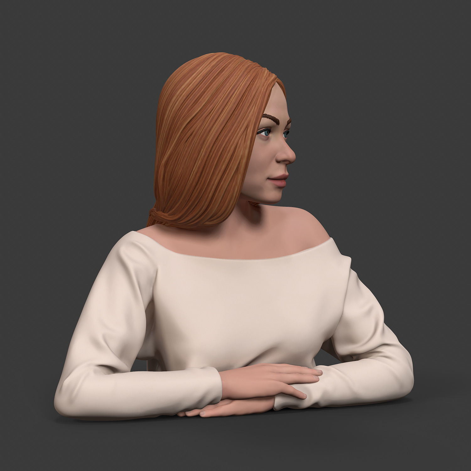 Girl W 3D print model 3D print model_2