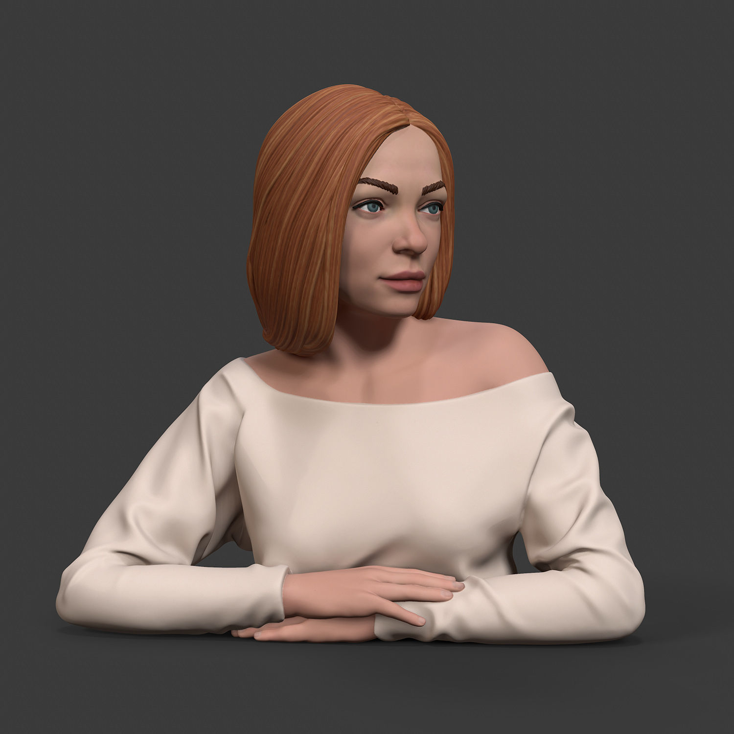 Girl W 3D print model 3D print model_1