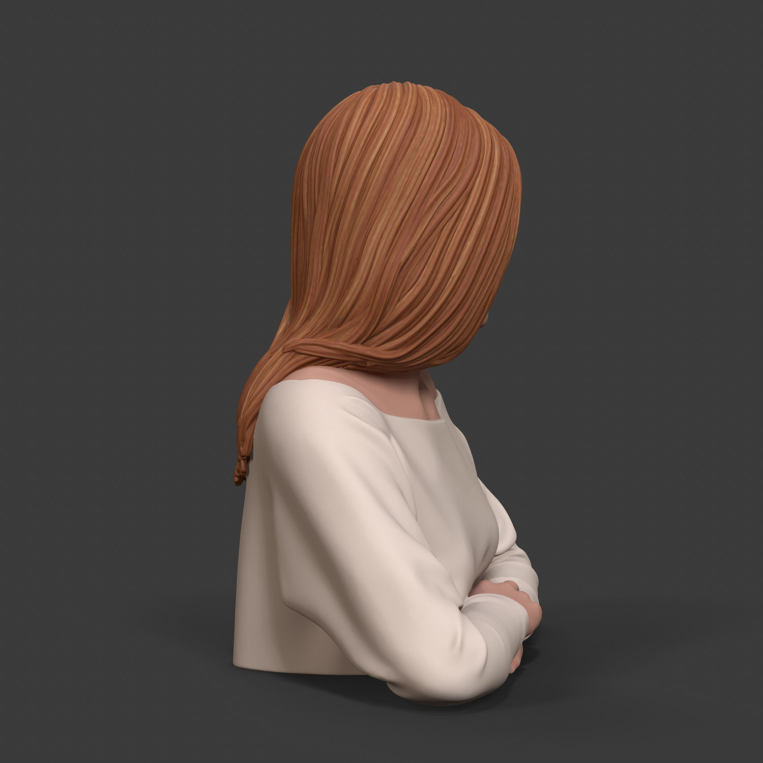 Girl W 3D print model 3D print model_4