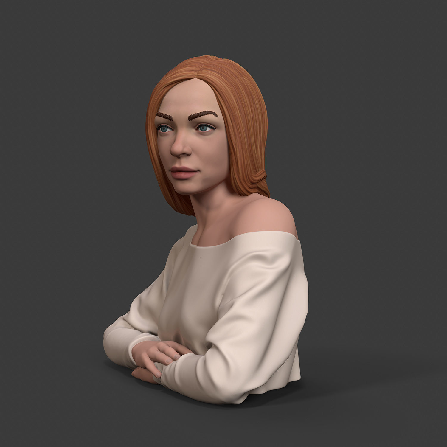 Girl W 3D print model 3D print model_11