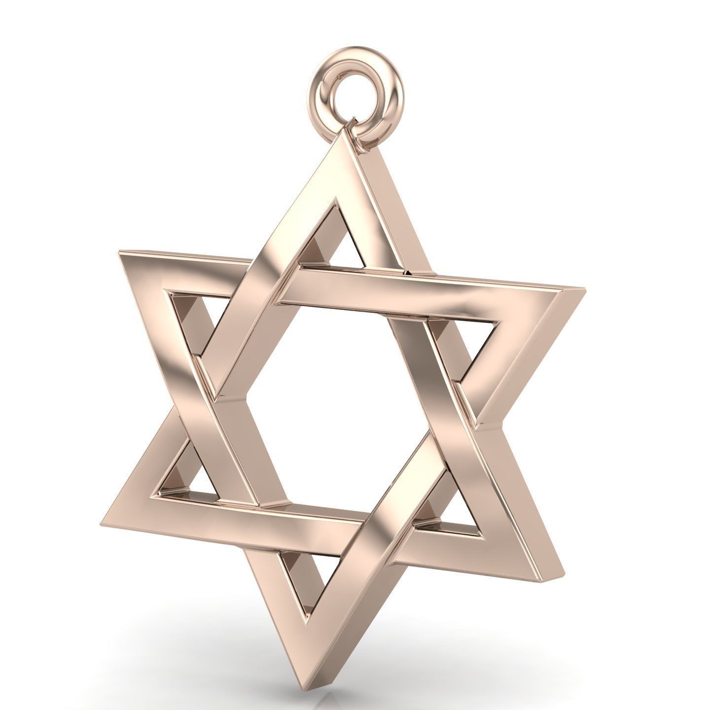 Pendant Star of David N 1091 3D print model_2