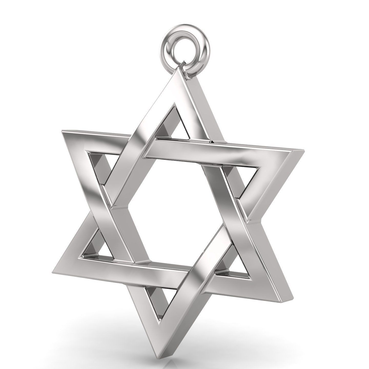 Pendant Star of David N 1091 3D print model_1