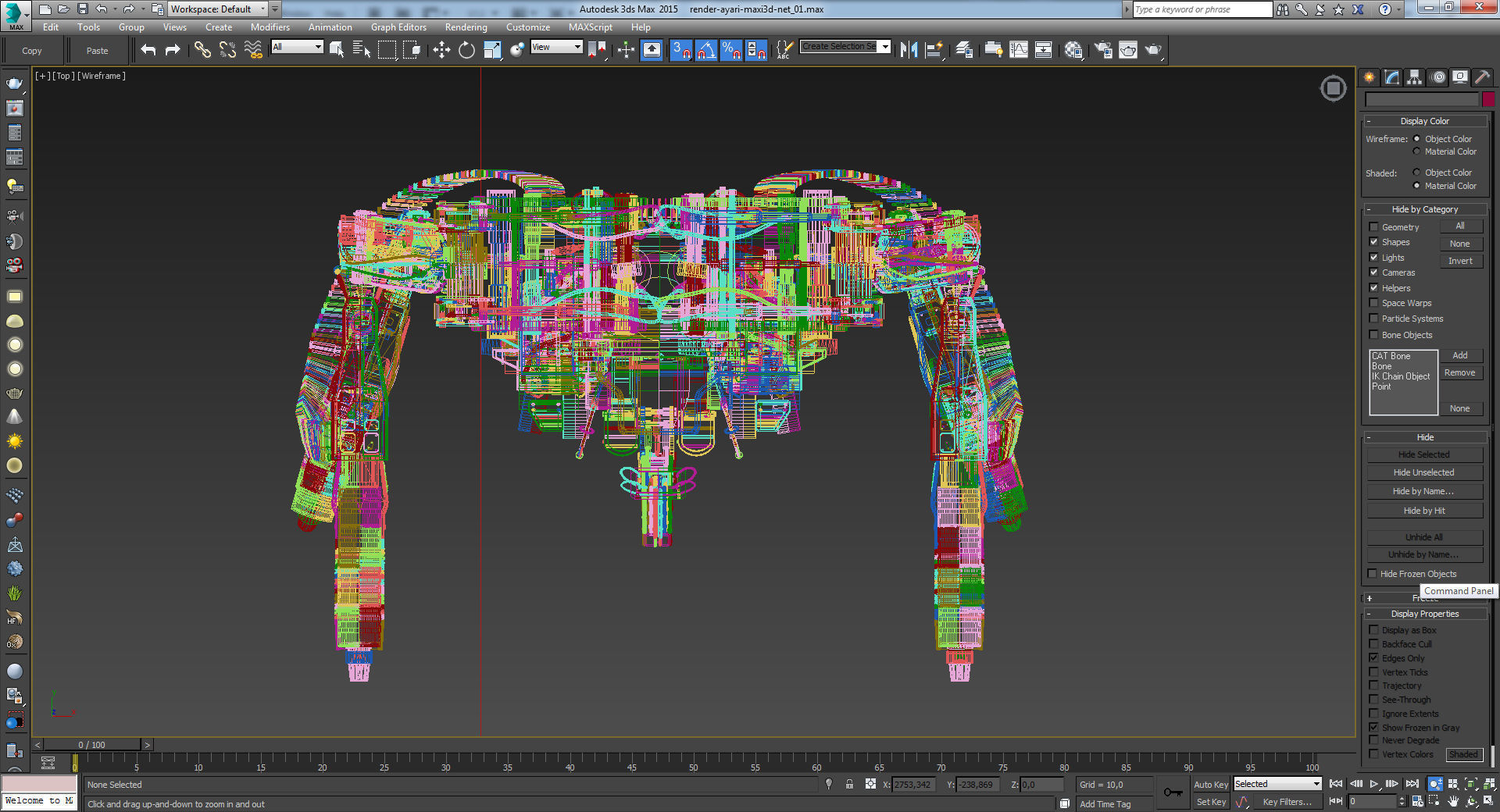 ROBOT-X metal robot with two guns 3D model_6