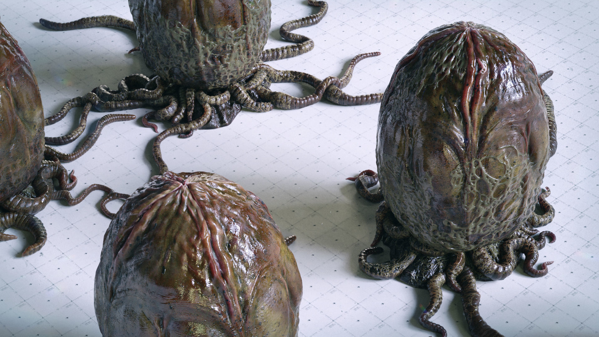 3D model Alien Eggs 4 Variants plus Nests and Tendrils - 3D Asset Kit ...