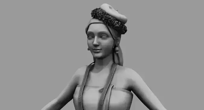 india kerala girl 3d model