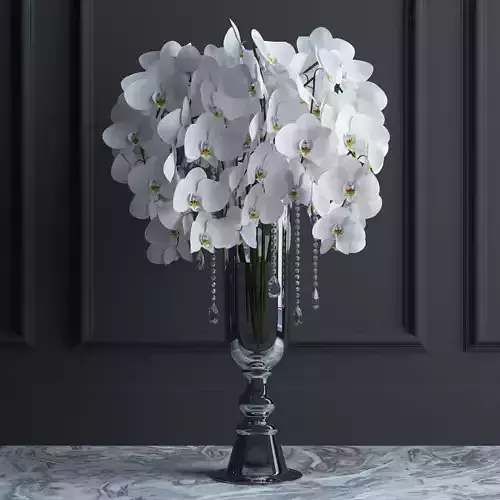 Orchid bouquet 3D model