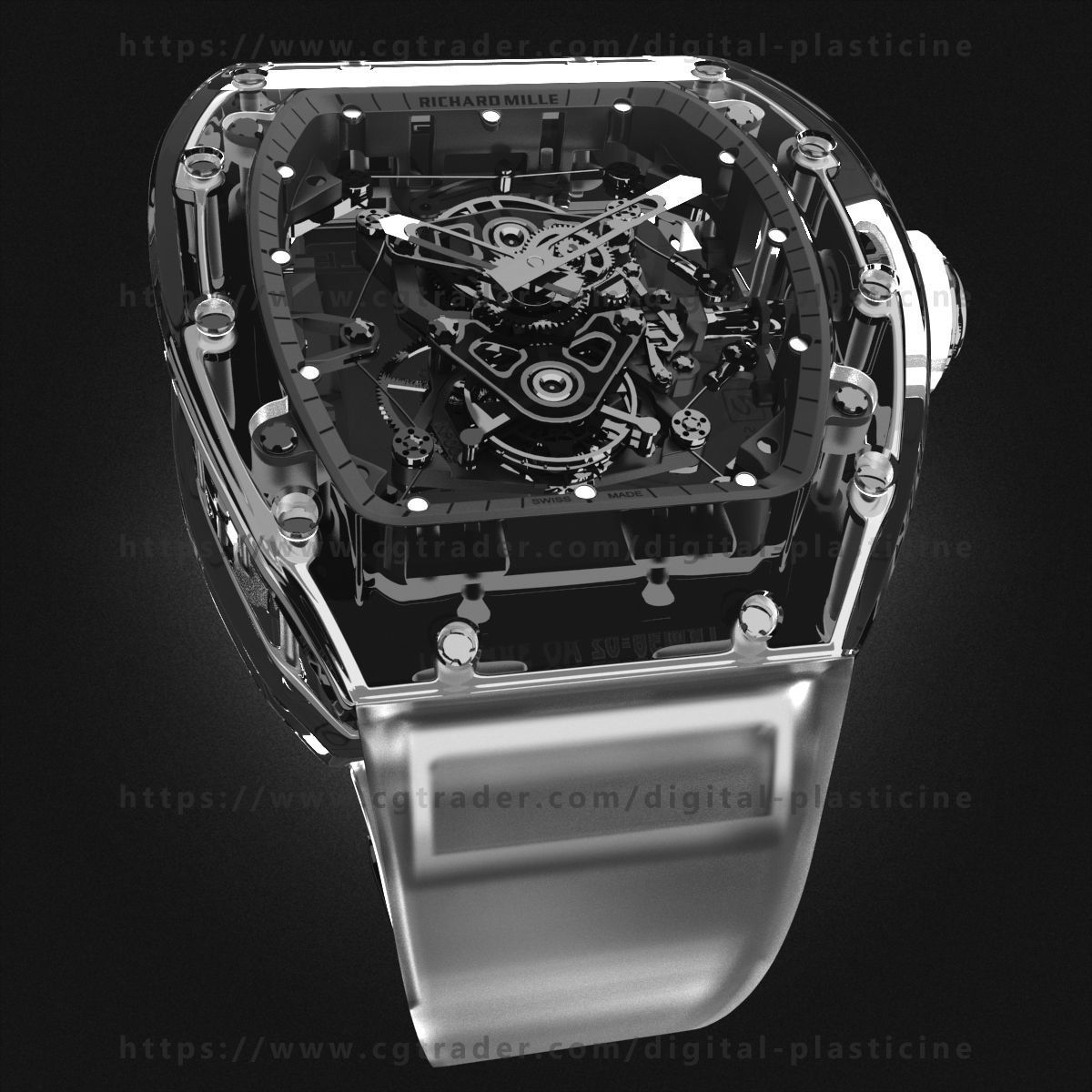 Richard Mille RM 56-02 Sapphire Watch 3D model_4