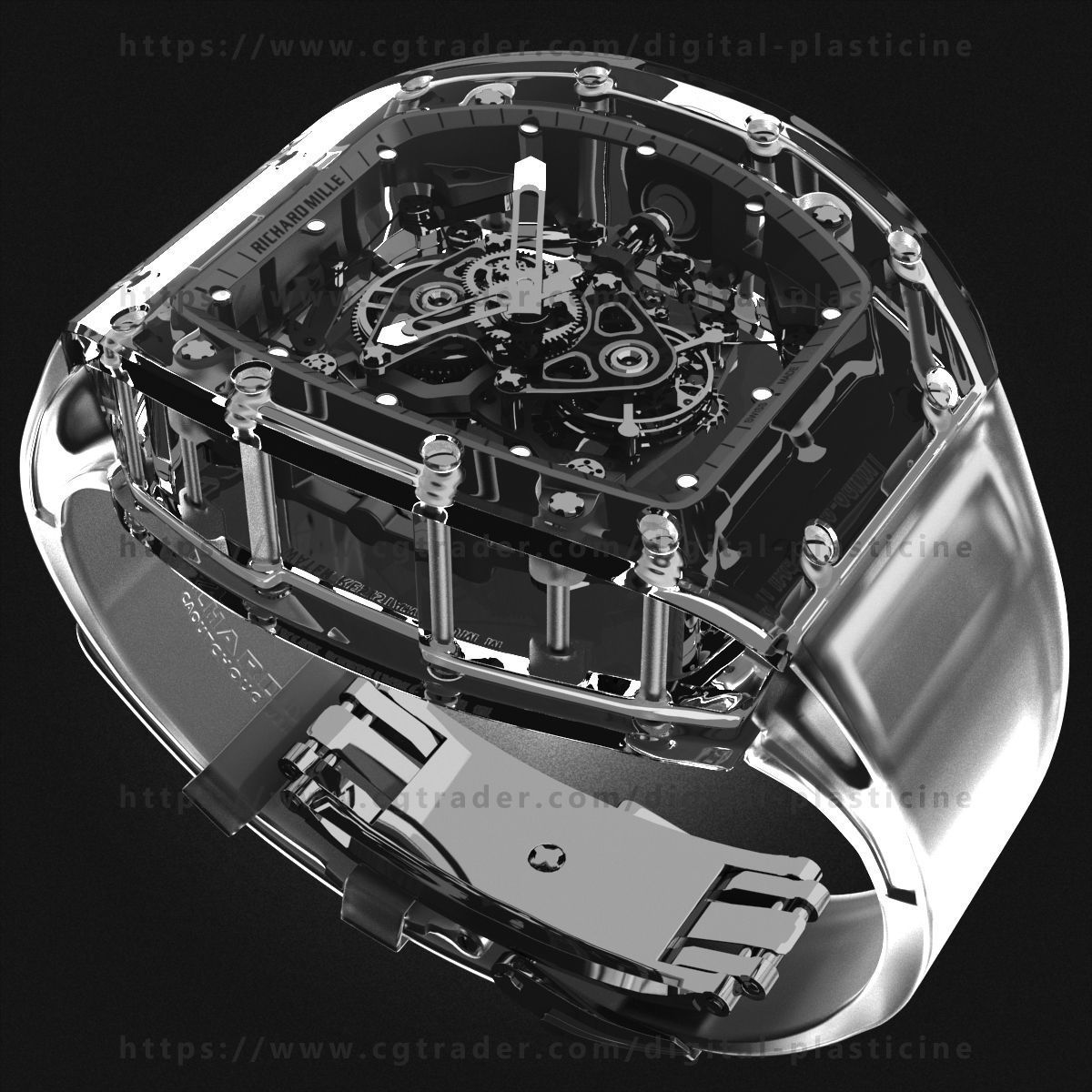 Richard Mille RM 56-02 Sapphire Watch 3D model_1