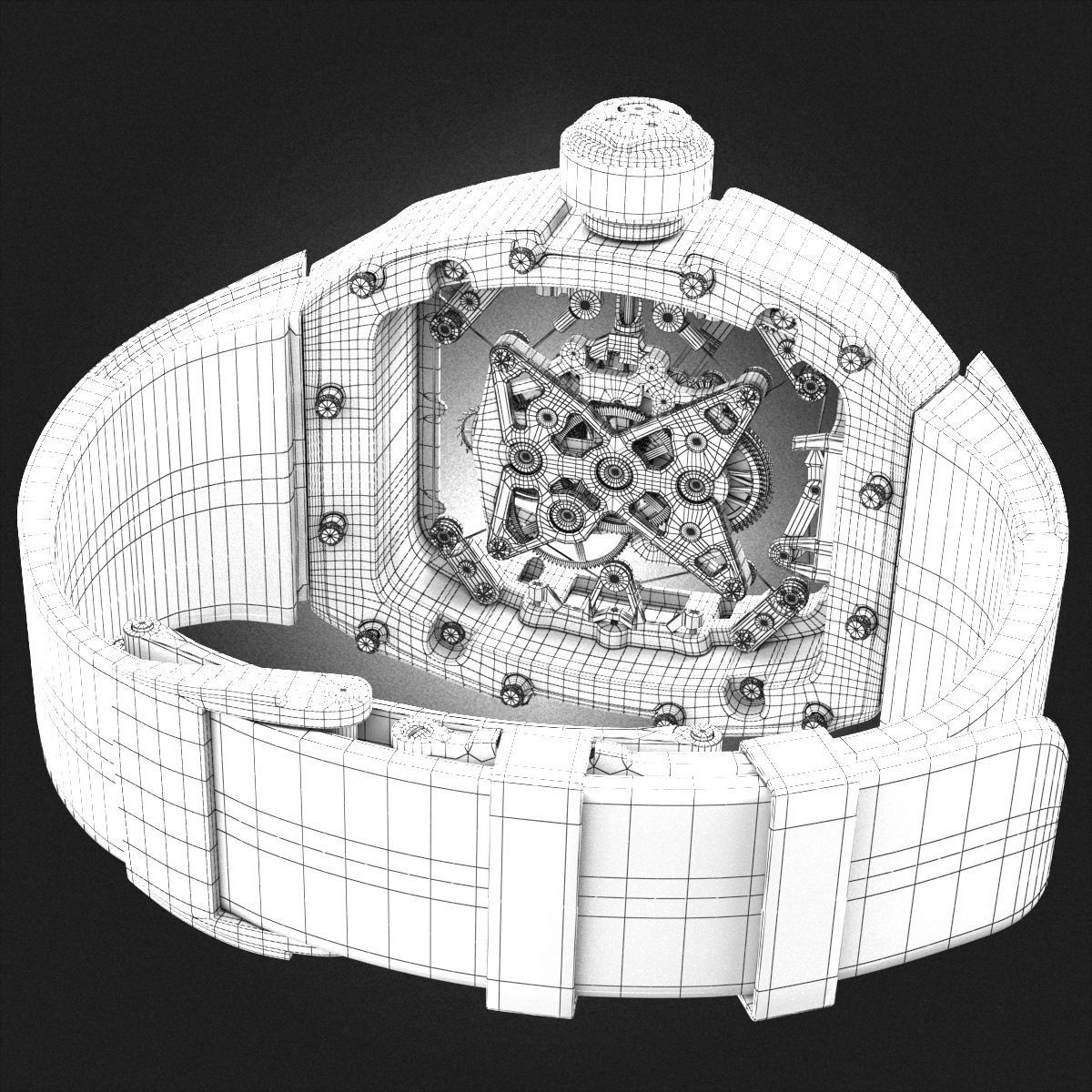Richard Mille RM 56-02 Sapphire Watch 3D model_10