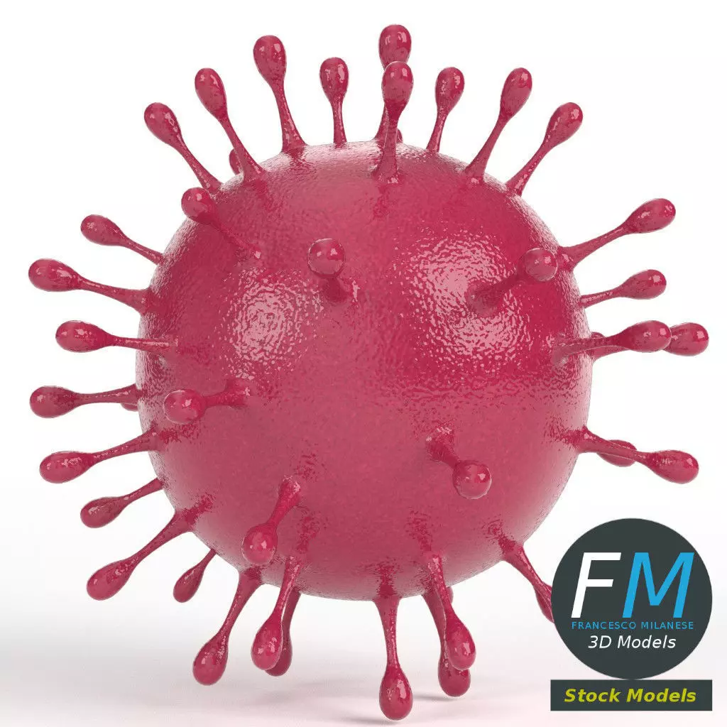 Coronavirus corona virus 3D model_0
