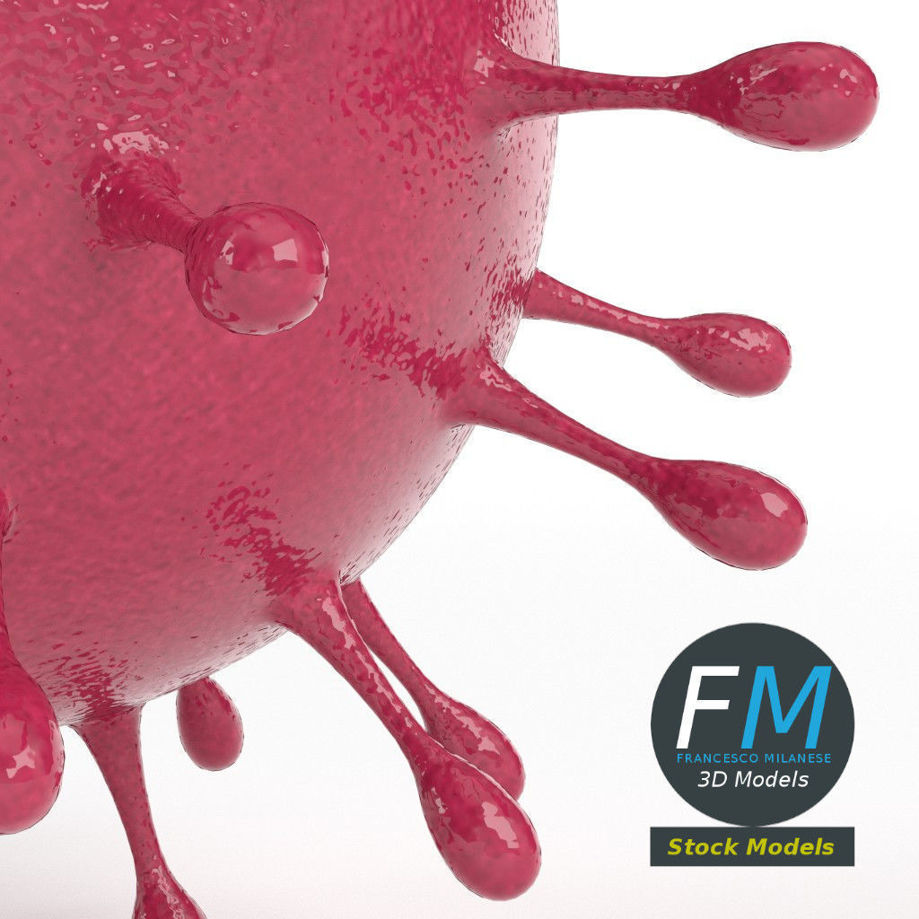 Coronavirus corona virus 3D model_4