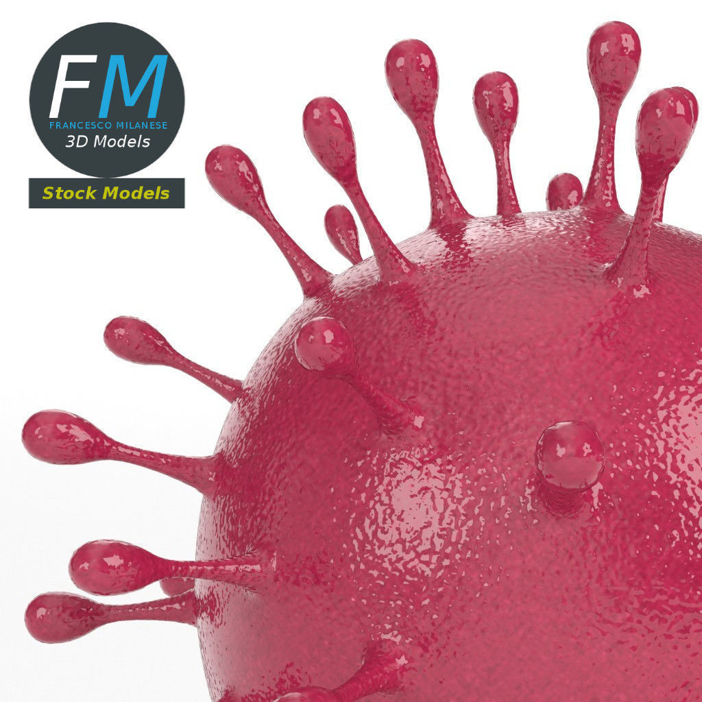 Coronavirus corona virus 3D model_3