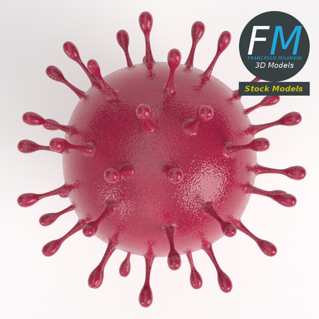 Coronavirus corona virus 3D model_6