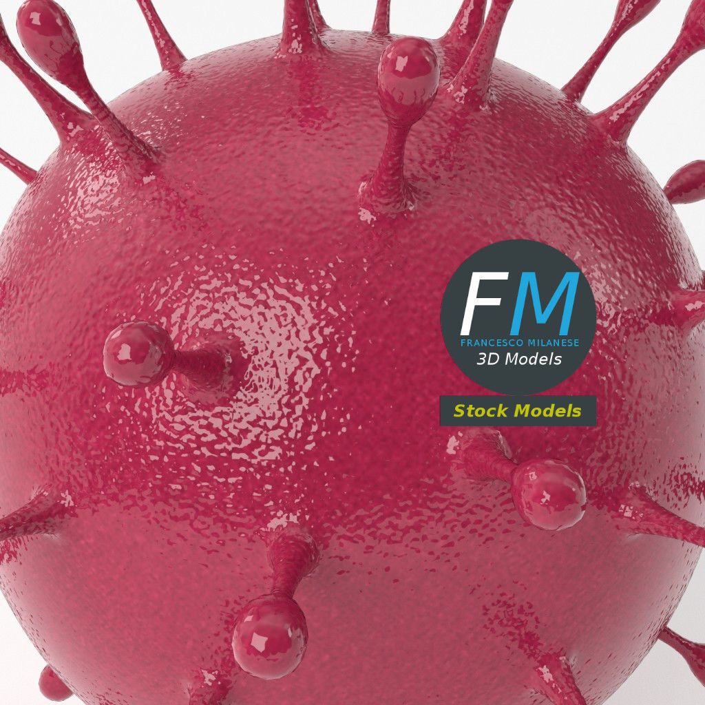 Coronavirus corona virus 3D model_5