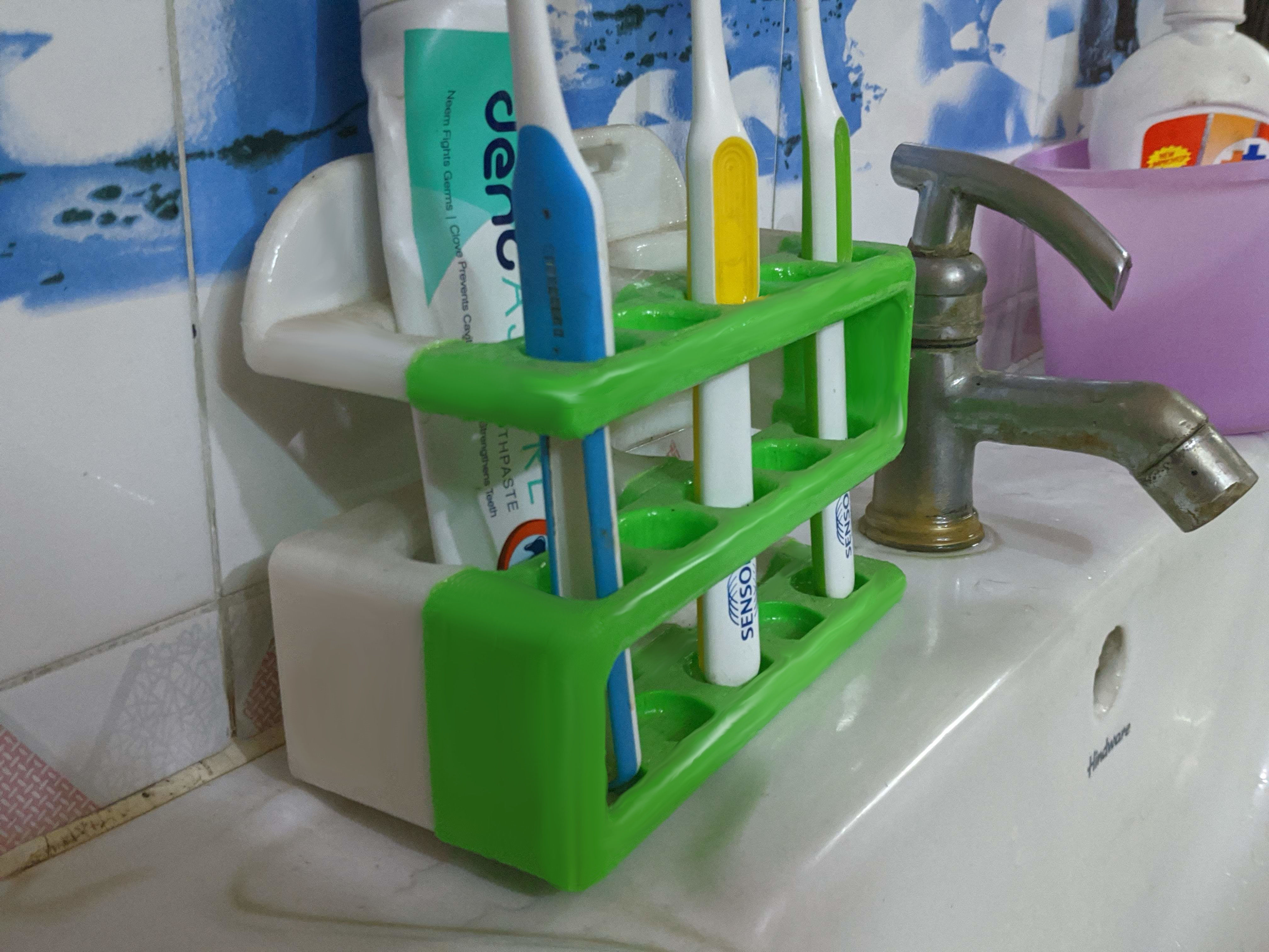 Toothbrush holder 3D print model_7