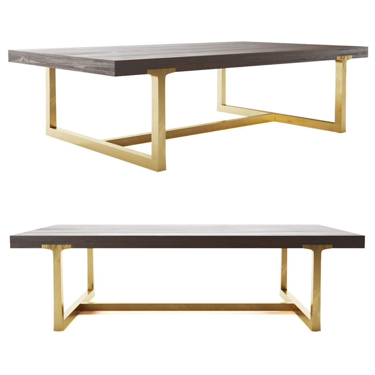 T-BRACE RECTANGULAR COFFEE TABLE RH 3D model_1